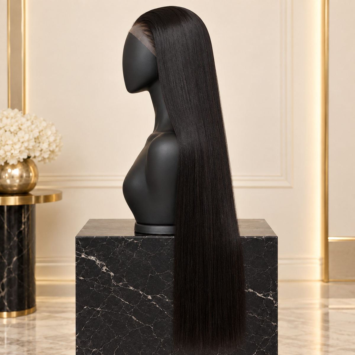 Black Bone Straight (HD Lace Pre-Plucked)