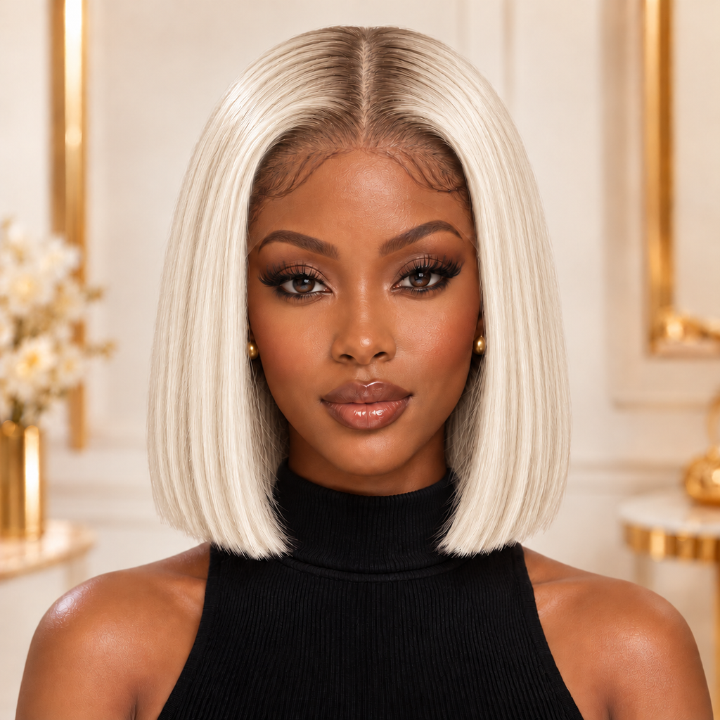 White/Ivory Bob (HD Lace Pre-Plucked)