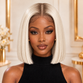 White/Ivory Bob (HD Lace Pre-Plucked)