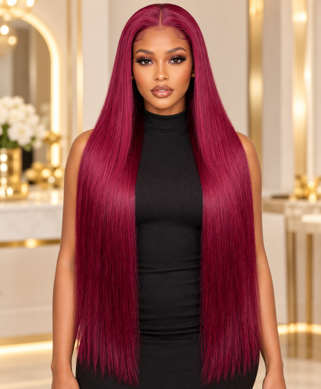 burgundy Maria (HD Lace PrePlucked )