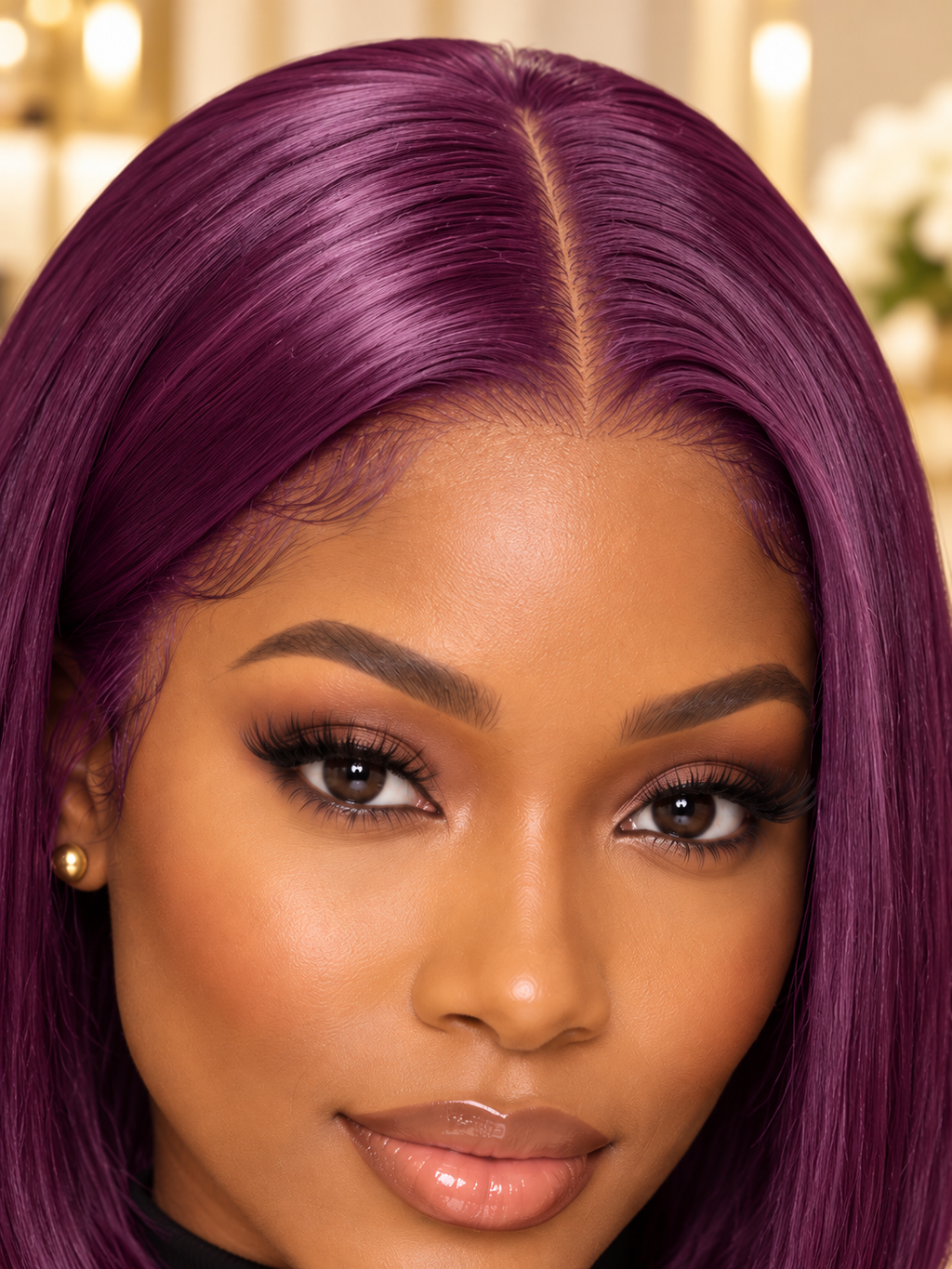 Plum-Purple (HD Lace Pre-Plucked )