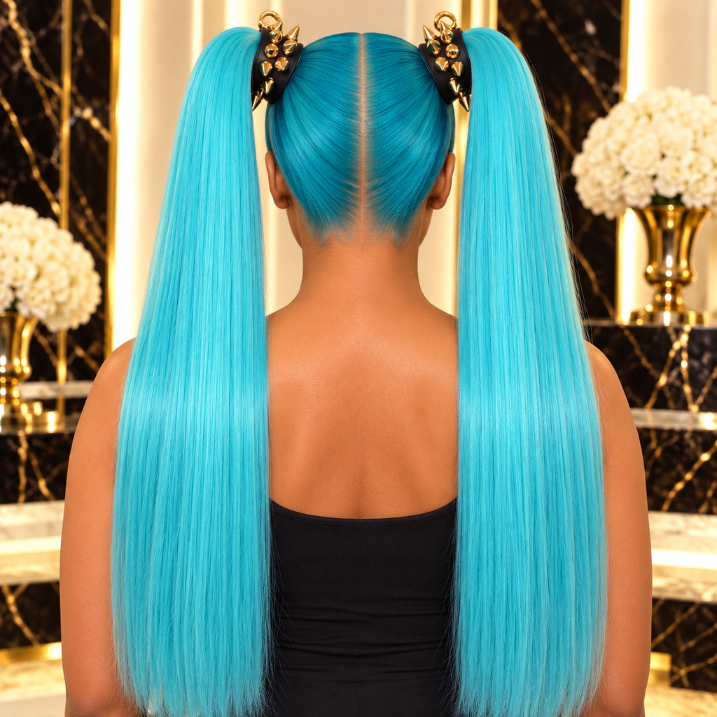 🩵🔥 TURQUOISE HAIR, BIG ENERGY, ROYALTY BEAUTY! (HD Lace PrePlucked )👑💎