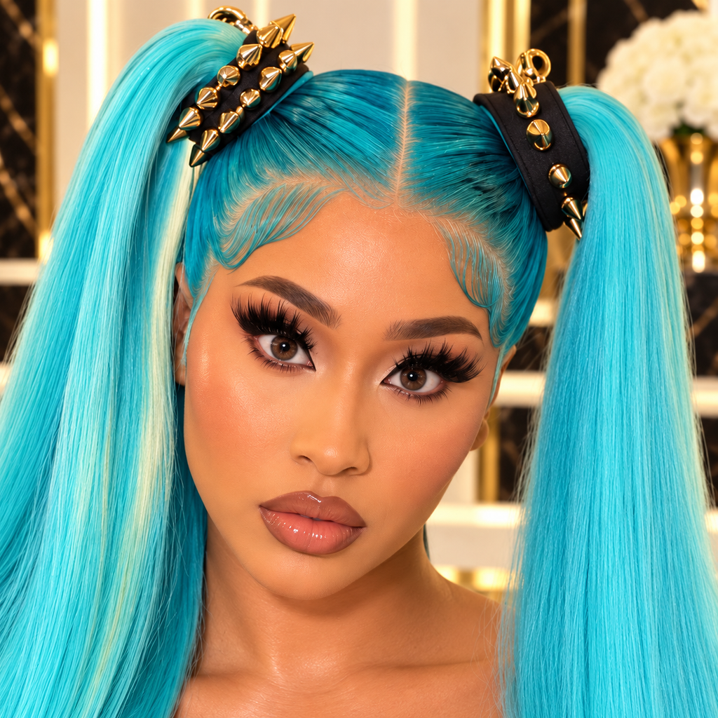 🩵🔥 TURQUOISE HAIR, BIG ENERGY, ROYALTY BEAUTY! (HD Lace PrePlucked )👑💎