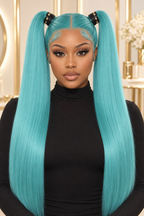 🩵🔥 TURQUOISE HAIR, BIG ENERGY, ROYALTY BEAUTY! (HD Lace PrePlucked )👑💎