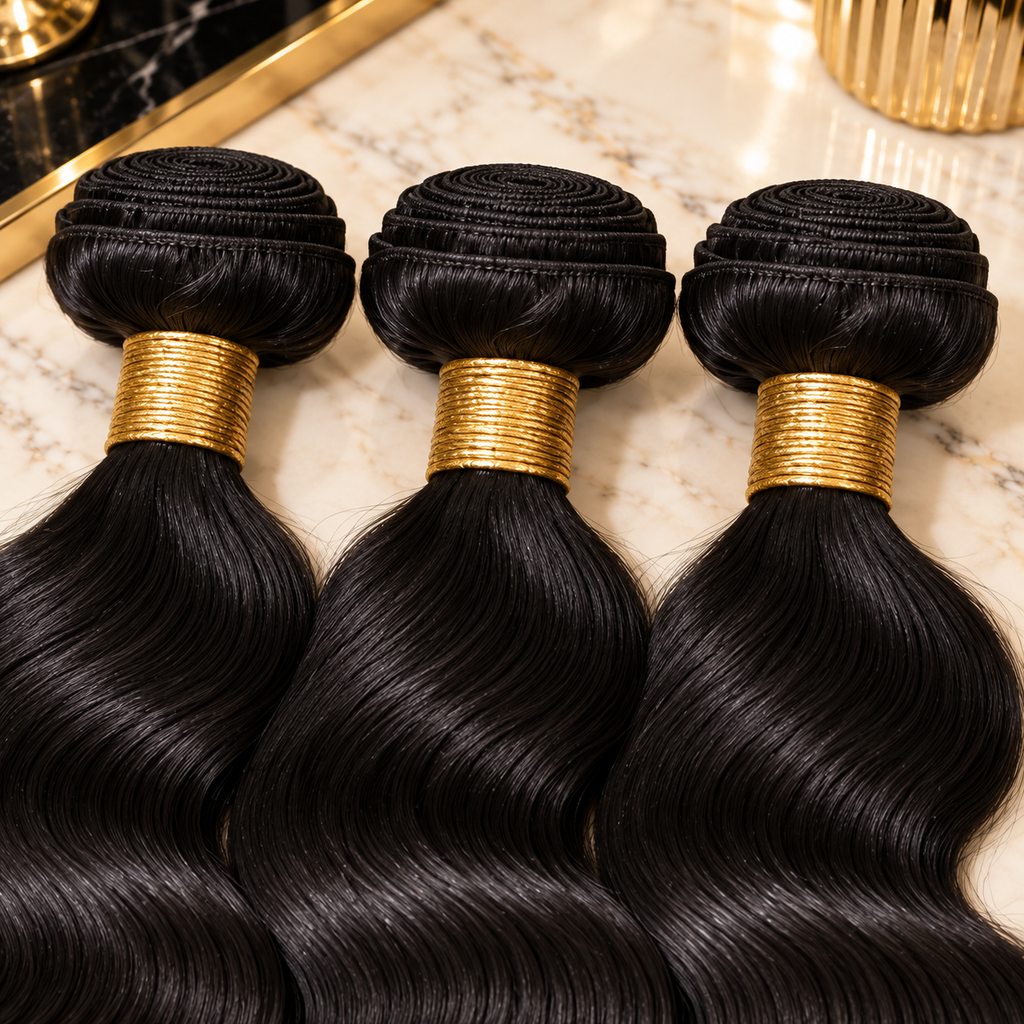 3 bundles Wave hair weft hd closure